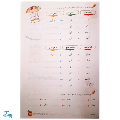 فصل میوه‌ چینی کتاب کار تابستان (ششم ابتدایی)