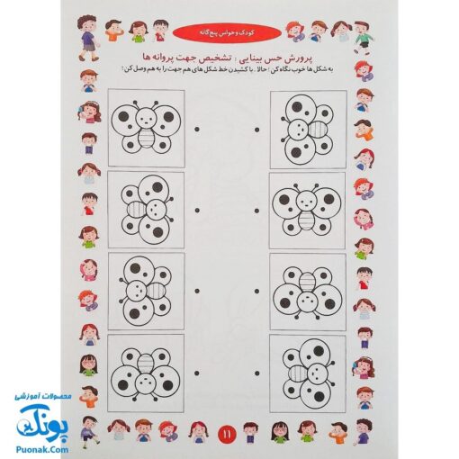 کتاب آموزشی کودک و حواس پنج‌گانه (مجموعه کتابهای آموزش غیر مستقیم برای کودکان پیش از دبستان)