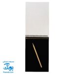 دفترچه نقاشی جادویی رنگین کمانی زغالی مدل وحدت (۸ برگ به همراه مداد چوبی ۱۶*۱۲)