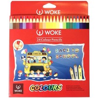مداد رنگی ۲۴ رنگ جعبه مقوایی ووک woke