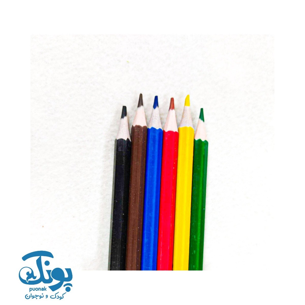 مداد رنگی بلند ۶ رنگ جعبه مقوایی ادمیرال