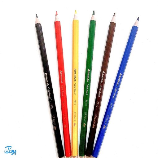 مداد رنگی بلند ۶ رنگ ادمیرال مدل MDF