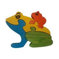 بازی جورچین چوبی دست ساز مهرانا پازل چوبی حیوانات رنگی