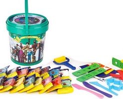 خمیر بازی ۱۵ رنگ سطلی پلمپ دار به همراه ابزار آریا
