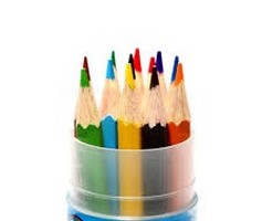 مداد رنگی 12 رنگ استوانه ای آریا