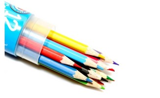 مداد رنگی ۱۲ رنگ استوانه ای آریا