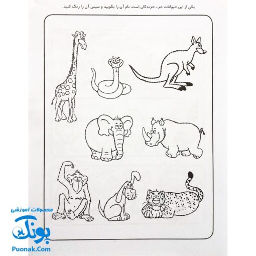 کتاب کار کودک شناخت حیوانات (مجموعه قاصدک دانایی ۴)