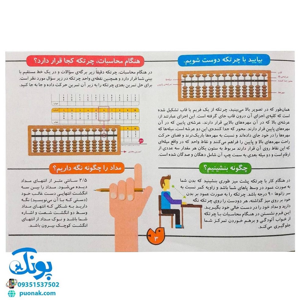 چرتکه قاصدک ۱ (کتاب کار جمع و تفریق)