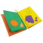 کتاب شعر پارچه ای قرمز و گرد و شیرین (آشنایی با میوه ها)