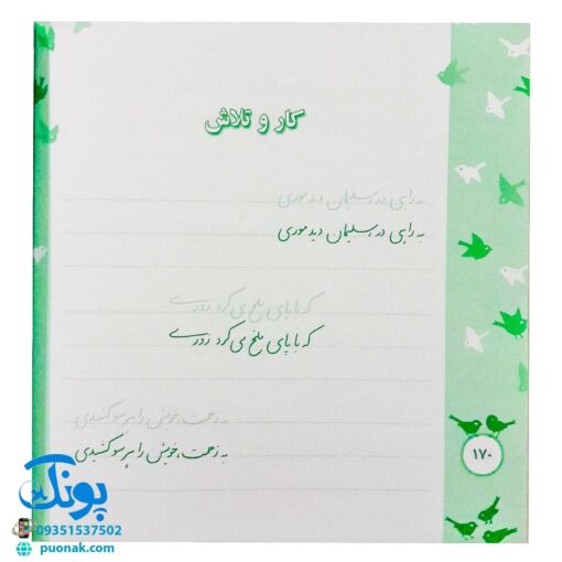 کتاب زیبا بنویسیم ۵ (آموزش خط تحریری فارسی پنجم دبستان) براساس کتاب فارسی