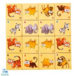 بازی دومینو پازل چوبی حیوانات جنگل (۲۸ عددی)