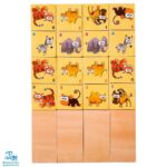 بازی دومینو پازل چوبی حیوانات جنگل (۲۸ عددی)