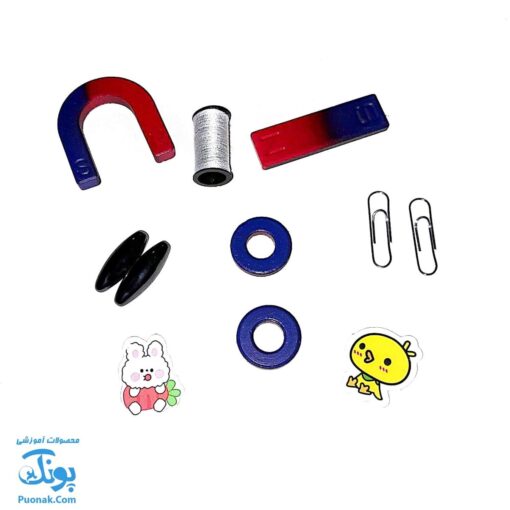 ست آهنربا دانش آموزی نخ و گیره