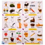 فلش کارت زبان آموزی قاصدک ۱ | ۳۶ فلش کارت حروف الفبای فارسی (آموزش و شناخت صامت ها، مصوت ها و کلمه های ترکیبی)