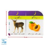 فلش کارت زبان آموزی قاصدک ۱ | ۳۶ فلش کارت حروف الفبای فارسی (آموزش و شناخت صامت ها، مصوت ها و کلمه های ترکیبی)