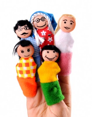 عروسک انگشتی مدل خانواده بسته ۵ عددی