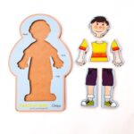 پازل چوبی آشنایی با اندام بدن دهکده ۶ تکه PARTS OF BODY