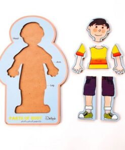 پازل چوبی آشنایی با اندام بدن دهکده ۶ تکه | PARTS OF BODY