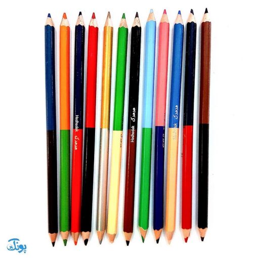مداد رنگی ۱۲ رنگ دو سر هدهدک ایرانی اسلامی