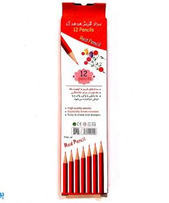 مداد قرمز بسته ۱۲ تایی پونک هدهدک ایرانی اسلامی