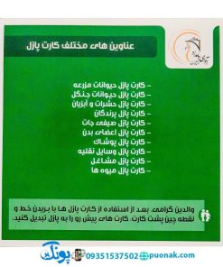 کارت‌ آموزش حیوانات جنگل مدل کارت پازل انتشارات آوای بامداد (۲۰ کارت پازل آموزشی دو زبانه)