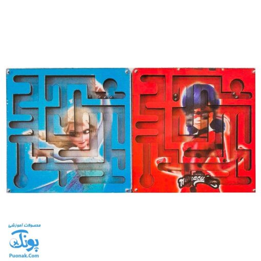 بازی فکری پیچ در پیچ ماز مربع فانتزی کارتونی مدل کفشدوزک