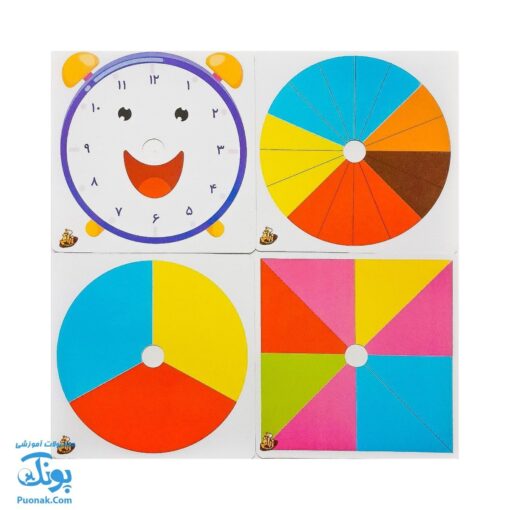 بازی فکری صفحه چرخنده و ساعت آموزشی (آشنایی با مفاهیم ریاضی، ساعت و دقیقه) مدل بچه‌های شگفت انگیز