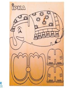 الگوی کاردستی فیل چوبی الگوی برش ایپکا