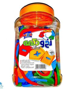 بازی نخ و دکمه رنگی رنگی قلقلک (۴ عدد نخ رنگی، ۴۸ دکمه رنگی و ۱۰ کارت الگو)