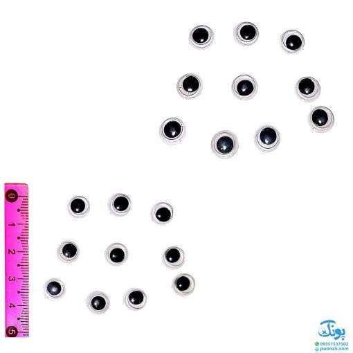 چشم عروسکی بسته‌ی ۲۴ عددی (دارای انواع سایز چشم کوچک، متوسط و بزرگ)