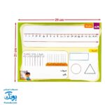 تخته کار لوح ریاضی یار چهارم دبستان دو رو لمینت وایت بردی مدل گراد
