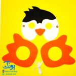 ماسک نمدی گالیله کوچولو طرح حیوانات پنگوئن