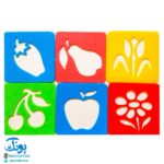 شابلون گل و میوه پلاستیکی بسته ۱۲ عددی