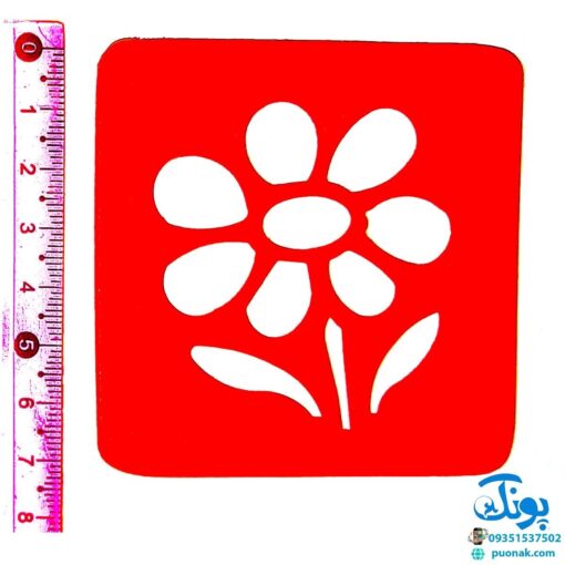 شابلون گل و میوه پلاستیکی بسته ۱۲ عددی