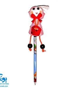 مداد و سرمدادی فانتزی طرح عروسک جیبدار دخترانه بسته‌ی ۱۲ عددی