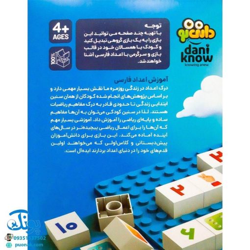 بازی فکری آموزش اعداد ریاضی مدل دانی لند ۸۱ قطعه | Number Learning DANI LAND