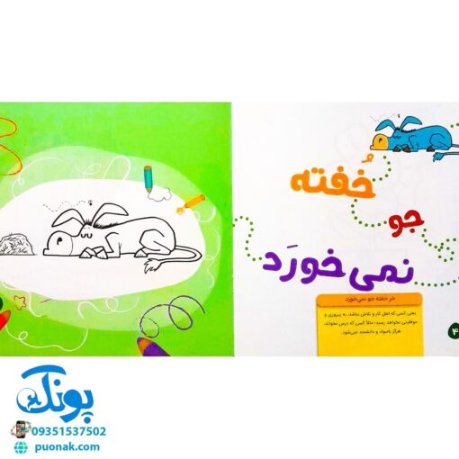 کتاب رنگ المثل ها (آشنایی کودکان با ضرب المثل‌های فارسی مرتبط با اخلاق و آداب فردی واجتماعی همراه با رنگ آمیزی)