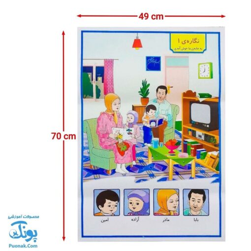 لوح پوستر مقوایی تصویری معلم بخش نگاره ها سیمی کلاسی ویژه معلم نشر استادیار
