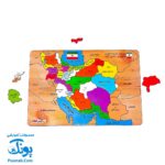 پازل نقشه ایران فرفره های رنگی