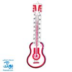 دماسنج پلاستیکی دیواری طرح گیتار (دمای محیط با درجه سانتیگراد و فارنهایت سایز ۲۱ سانتیمتر)