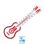 دماسنج پلاستیکی دیواری طرح گیتار (دمای محیط با درجه سانتیگراد و فارنهایت سایز ۲۱ سانتیمتر)