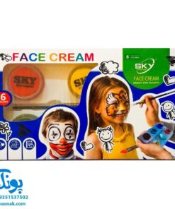 کرم گریم صورت ۶ رنگ کودک مدل اسکای SKY