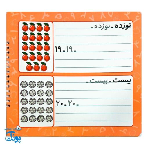 کتاب وایت بردی آموزش اعداد فارسی: از ۱ تا ۱۰۰