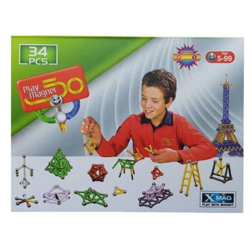 بازی فکری مگنت تیپ یک کلاسیک راد و گوی مگ (۳۴ تکه) Play Magnet