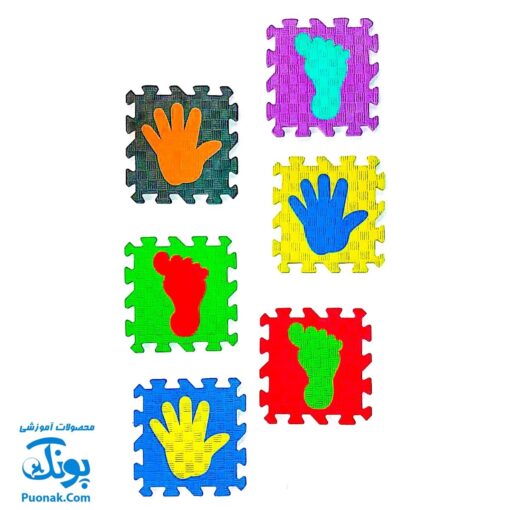 پازل کفپوش فومی استپ دست و پا ۱۶ قطعه بهتا