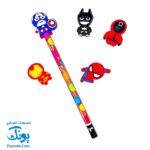 سرمدادی سیلیکونی کارتونی فانتزی بسته ی ۸۰ عددی (اسب تک شاخ، مرد عنکبوتی و...)