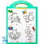 کتاب رنگ آمیزی حیوانات (آشنایی با حیوانات با کمک رنگ آمیزی) دسته دار