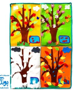 پوستر نمدی آموزشی چهار فصل بزرگ (آموزش فصل ها به بچه ها) سایز ۸۰*۶۰