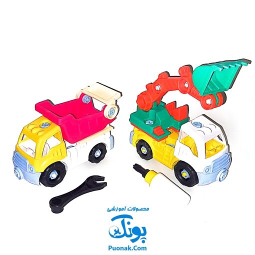 بازی ساز و باز بیل مکانیکی و کمپرسی آچار به دست برند زینگو