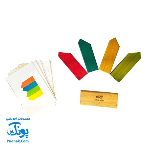 بازی فکری ببین و بچین مدل بیس (چیدن قطعات چوبی طبق الگوی کارت)